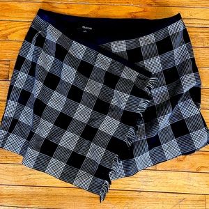 Madewell plaid wrap skirt